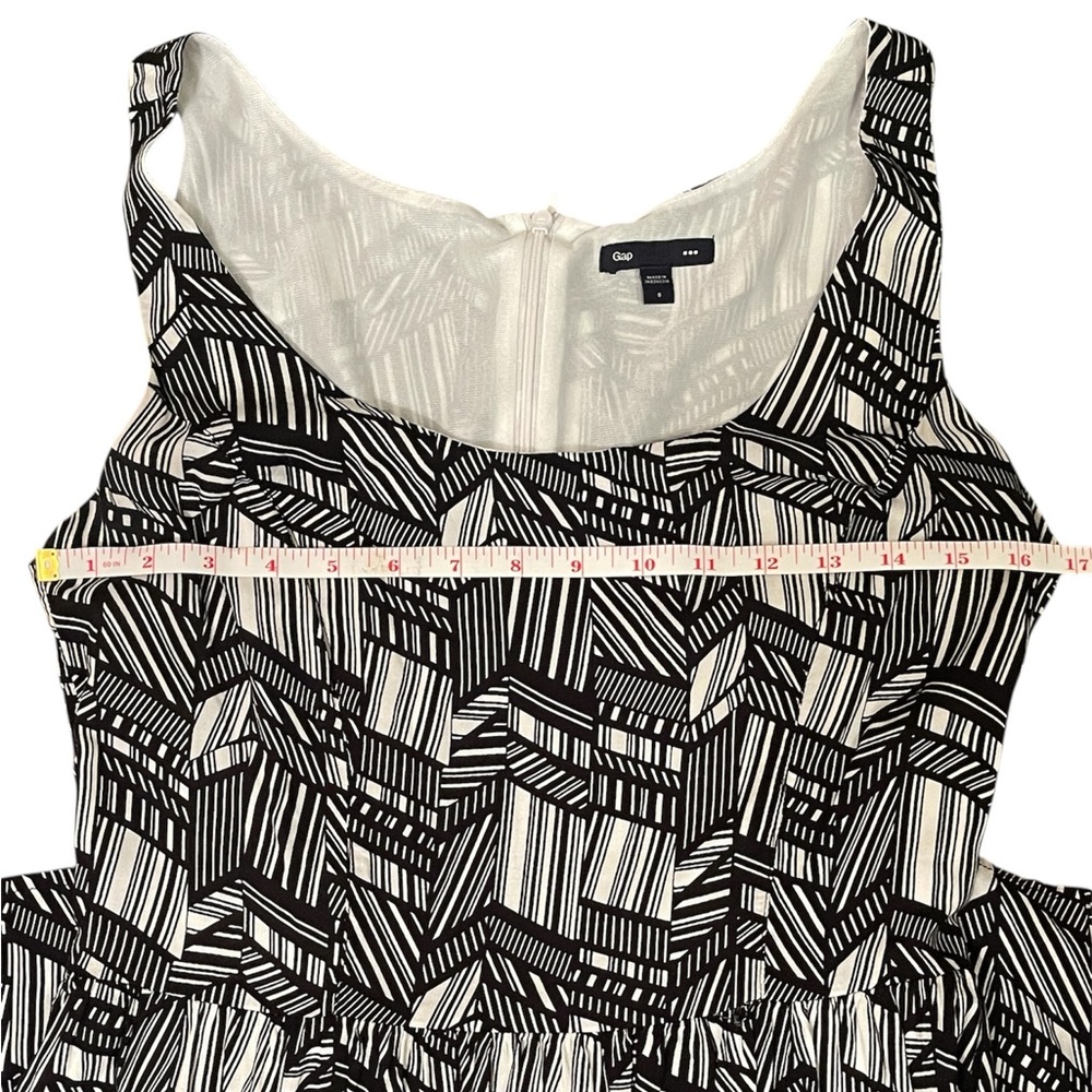 GAP Black & White Geometric Sleeveless Scoop neck Dress Sz 8 - Picture 7 of 7